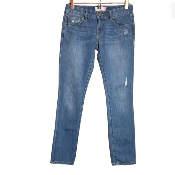 CAbi Mojave Slim Boyfriend Jeans Size 2 Distressed Denim Stretch #5165 - Picture 3 of 9